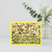 Postale Carte de recette citrouille et semences mixtes (Debout devant)
