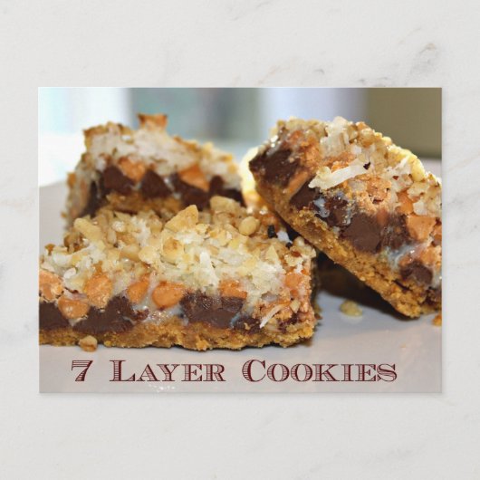 Postale Carte de recette Cookies 7 couches (Devant)