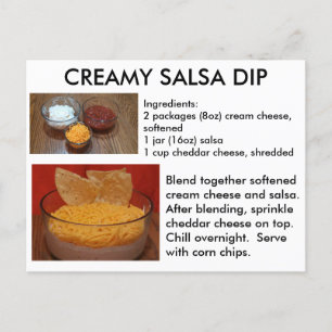 Postale Carte de recette Creamy Salsa Dip