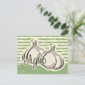 Postale Carte de recette d'ail italien (Debout devant)