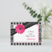 Postale Carte de recette Damask Pink Gerber Daisy pour la  (Debout devant)