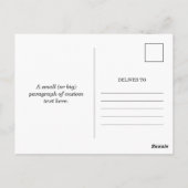 Postale Carte de recette d'Americano (Dos)