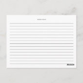 Postale Carte de recette d'anémones violet et rose (Dos)