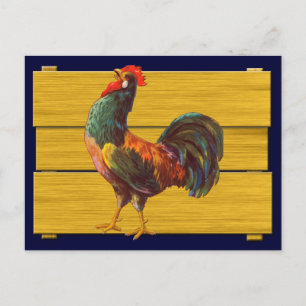 Postale Carte de recette d'art vintage Rooster Crate