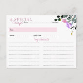 Postale Carte de recette de Baby Shower de mariage dans un (Devant)