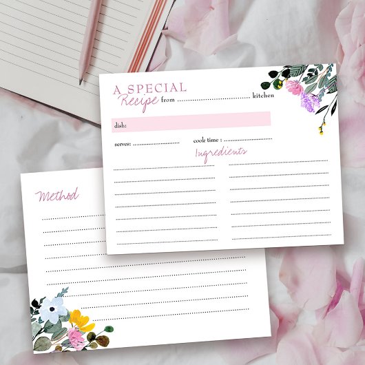 Postale Carte de recette de Baby Shower de mariage dans un