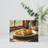 Postale Carte de recette de Baklava (Debout devant)
