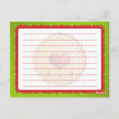 Postale Carte de recette de biscuit de Noël (Dos)