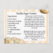 Postale Carte de recette de biscuits au sucre vanillé (Devant)