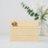 Postale Carte de recette de biscuits en pain d'épices (Debout devant)