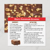 Postale Carte de recette de brownies de Mimi (Devant / Derrière)
