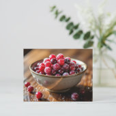 Postale Carte de recette de canneberges sucrées (Debout devant)