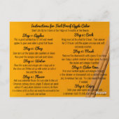 Postale Carte de recette de cidre de pomme à preuve d'idio (Dos)