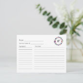 Postale Carte de recette de couronne de fleurs (Debout devant)