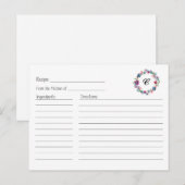 Postale Carte de recette de couronne de fleurs (Devant / Derrière)