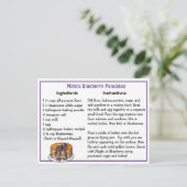 Postale Carte de recette de crêpes aux bleuets (Debout devant)