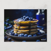 Postale Carte de recette de crêpes aux bleuets (Dos)