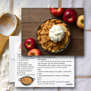Postale Carte de recette de Crisp de pomme fait maison