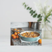 Postale Carte de recette de crumble aux abricots (Debout devant)