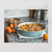 Postale Carte de recette de crumble aux abricots (Devant)