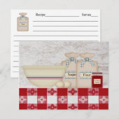 Postale Carte de recette de cuisine de grand-mère (Devant / Derrière)