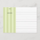 Postale Carte de recette de cuisine groovy pour fondue (Dos)