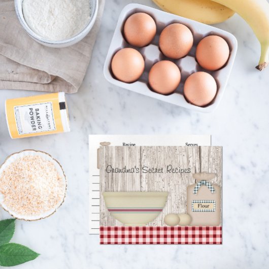 Postale Carte de recette de cuisson au pays