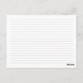 Postale Carte de recette de douche à nuptiale florale de B (Dos)