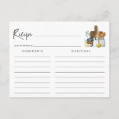 Postale Carte de recette de douche de mariage de cuisine à (Devant)