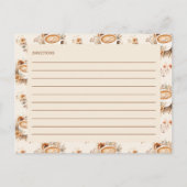 Postale Carte de recette de douche de mariée au café Love  (Dos)