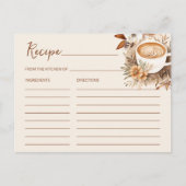 Postale Carte de recette de douche de mariée au café Love  (Devant)