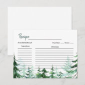 Postale Carte de recette de douche de mariée de Noël aux a (Devant / Derrière)