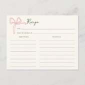 Postale Carte de recette de douche nuptiale Dolce Vita (Devant)