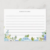 Postale Carte de recette de douche nuptiale florale Hydran (Dos)