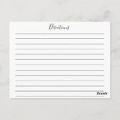 Postale Carte de recette de Fête de Mariage Florale Cerisi (Dos)