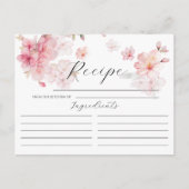 Postale Carte de recette de Fête de Mariage Florale Cerisi (Devant)