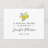 Postale Carte de recette de Fête des mariées à thème Citru (Devant)