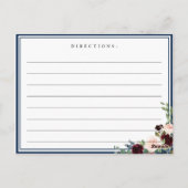 Postale Carte de recette de Fête des mariées Bleu Bleu de  (Dos)