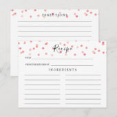 Postale Carte de recette de Fête des mariées couleur rose  (Devant / Derrière)