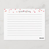 Postale Carte de recette de Fête des mariées couleur rose  (Dos)