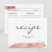 Postale Carte de recette de Fête des mariées de brosse ros (Devant / Derrière)