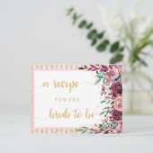 Postale Carte de recette de Fête des mariées de rayures de (Debout devant)