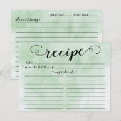 Postale Carte de recette de Fête des mariées de script d'a (Devant / Derrière)