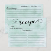 Postale Carte de recette de Fête des mariées de script d'a (Devant / Derrière)