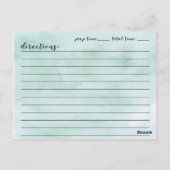 Postale Carte de recette de Fête des mariées de script d'a (Dos)