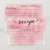 Postale Carte de recette de Fête des mariées de script d'a (Devant / Derrière)