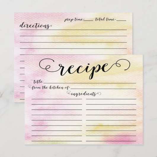 Postale Carte de recette de Fête des mariées de script d'a (Devant / Derrière)