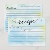 Postale Carte de recette de Fête des mariées de script d'a (Devant / Derrière)