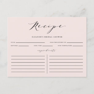 Postale Carte de recette de Fête des mariées de script min