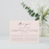 Postale Carte de recette de Fête des mariées de script min (Debout devant)